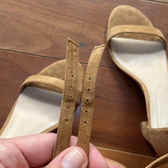 Aldo Tan Suede Open Toe Heeled Sandal 9 - Picture 8 of 9